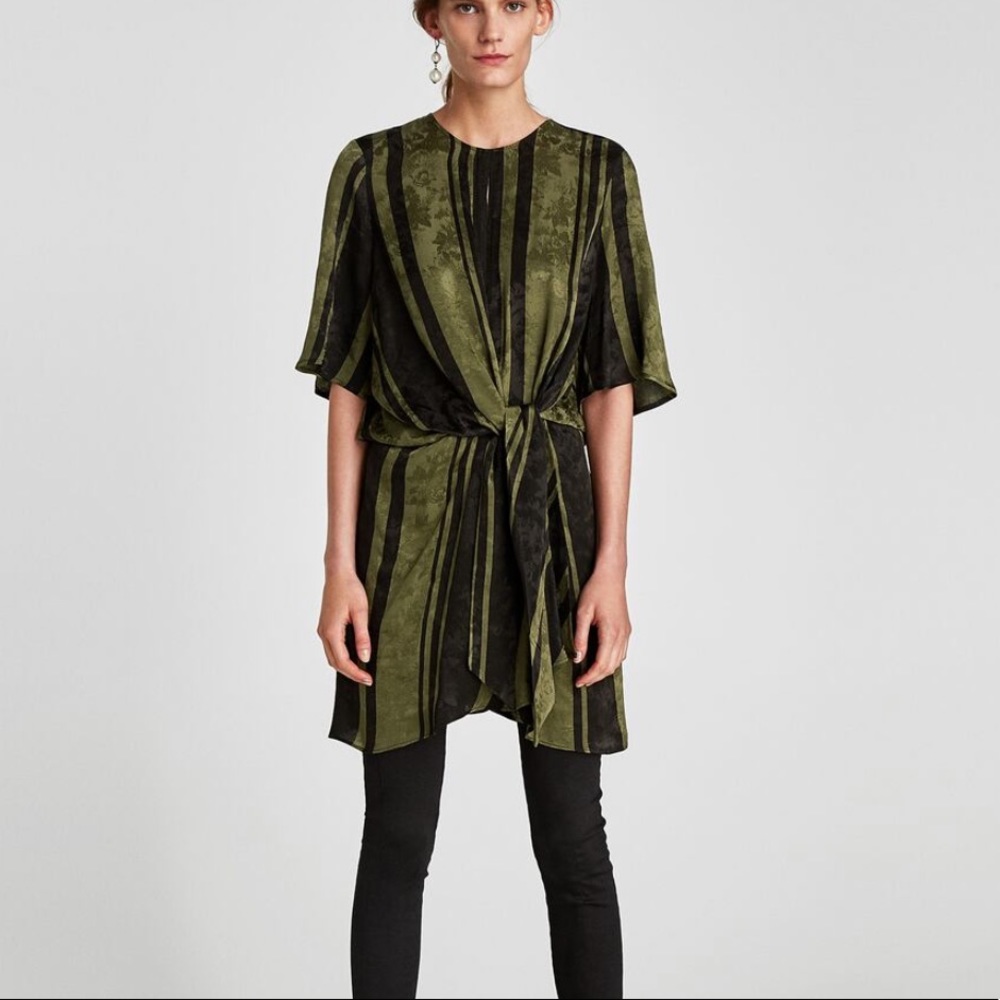 Zara dress, black and dark green